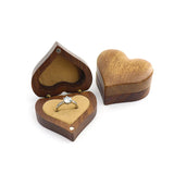 Wedding Engagement Rings Wooden Jewelry Organizer Storage Ring Box