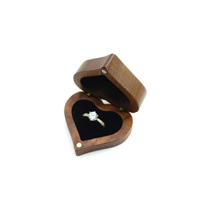 Wedding Engagement Rings Wooden Jewelry Organizer Storage Ring Box