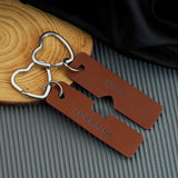 Customizable Couple Name Key Chain Holder