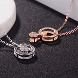 925 Sterling Silver 100 Languages I Love You Projection Necklace Anniversary