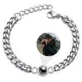 Couple Projection Bracelet Titanium Steel Men Women Birthday