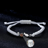 Couple's Braided Bracelet 925 Silver Personalized Photo Projection Jewelry