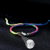 Couple's Braided Bracelet 925 Silver Personalized Photo Projection Jewelry