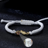 Couple's Braided Bracelet 925 Silver Personalized Photo Projection Jewelry