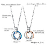 Titanium Steel Tricyclic Necklace with Chain