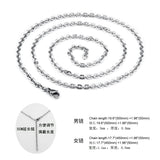 Titanium Steel Tricyclic Necklace with Chain