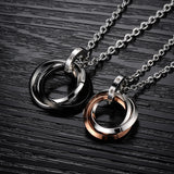 Titanium Steel Tricyclic Necklace with Chain