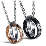Titanium Steel Tricyclic Necklace with Chain