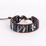 Boho Manhand Tube Shape Leather Wrap Bracelet