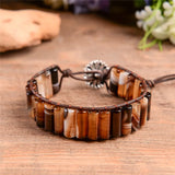 Boho Leather Wrap Bracelet Beaded Cuff Males Gift