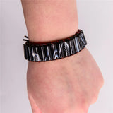 Boho Manhand Tube Shape Leather Wrap Bracelet