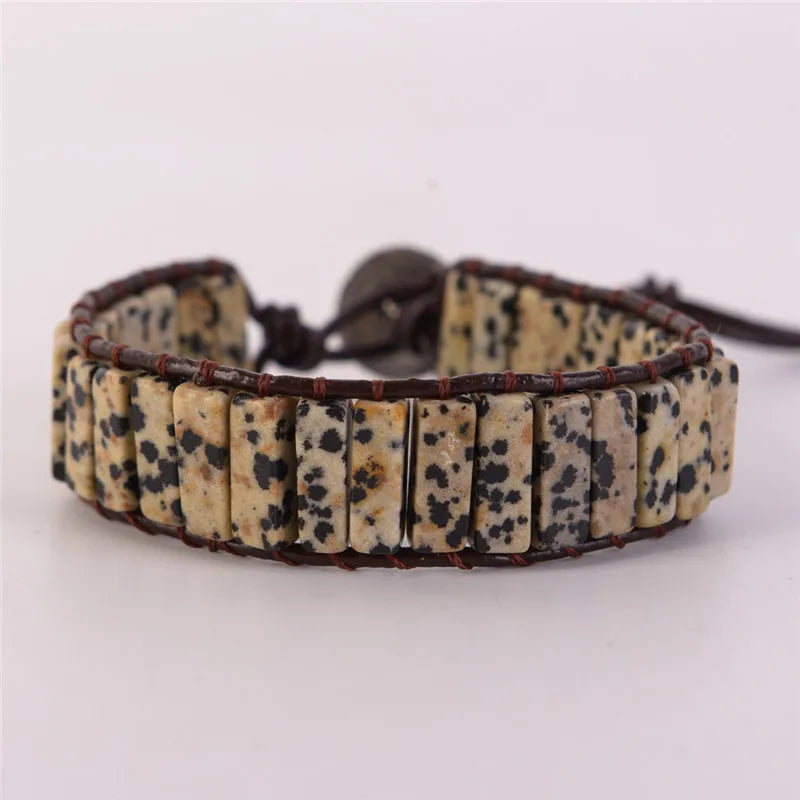 Boho Natural Stone Wrap Bracelet Power Jewelry Bracelet