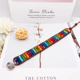 Chakra Bracelet Leather Wrap Beads Couples Jewelry
