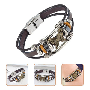 Couples Bracelets Gothic Jewelry Layered Vintage Butterfly