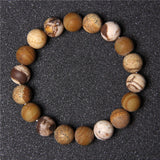 Classic Natural 10MM Gemstone Beaded Bracelet for Couples
