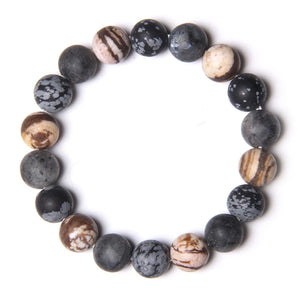Classic Natural 10MM Gemstone Beaded Bracelet for Couples