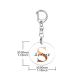 Couples Initials Key Chain Personalized Acrylic Keyring