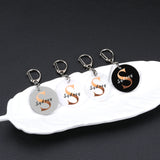 Couples Initials Key Chain Personalized Acrylic Keyring