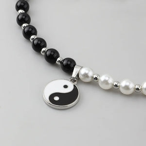 Yin Yang Pendant Chain Necklace Taiji Choker Jewelry