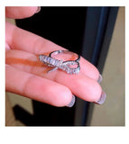 Flash Diamond Bow Ring for Couples