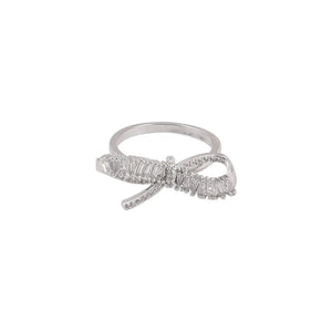 Flash Diamond Bow Ring for Couples