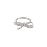 Flash Diamond Bow Ring for Couples