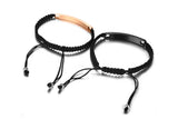 Couples Rope Chain Bracelets Stainless Steel Diamond