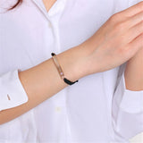 Couples Rope Chain Bracelets Stainless Steel Diamond