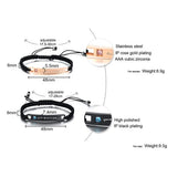 Couples Rope Chain Bracelets Stainless Steel Diamond