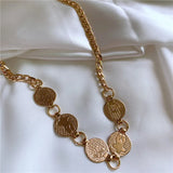 Exaggerated Cold Wind Neck Chain Retro Geometric Necklace Sweater Chain