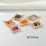 Retro Gradient Zircon Double Hanging DIY Accessories Set
