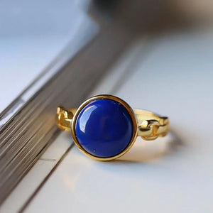 Vintage Lapis Lazuli Engagement Ring