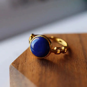 Vintage Lapis Lazuli Engagement Ring