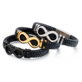 Cowhide Woven Multi-Layer Men's Leather Bracelet Stainless Steel Retro Rope