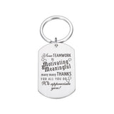 Coworker Team Employee Thank You Keychain Appreciation Gift