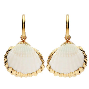 Cowry Shell Earrings Boho Statement Drop Earring Vintage Ladies