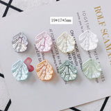 Acrylic Flower Petal Sea Shell Jewelry Charms 100pcs