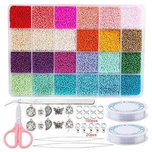 Craft Bead Kit DIY Bracelet Necklace Jewelry Making Supplies