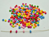 Bright Candy Colour Wood Beads 4-14mm Round Spacer DIY Craft Mixed