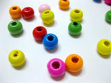 Bright Candy Colour Wood Beads 4-14mm Round Spacer DIY Craft Mixed