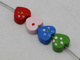 DIY Mixed Bright Wood Charm Beads Wooden Various Shape Flower