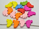 DIY Mixed Bright Wood Charm Beads Wooden Various Shape Flower
