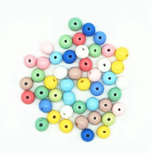 Mixed Macaroon Wood Beads 6mm-20mm DIY Jewelry Home Decor Craft
