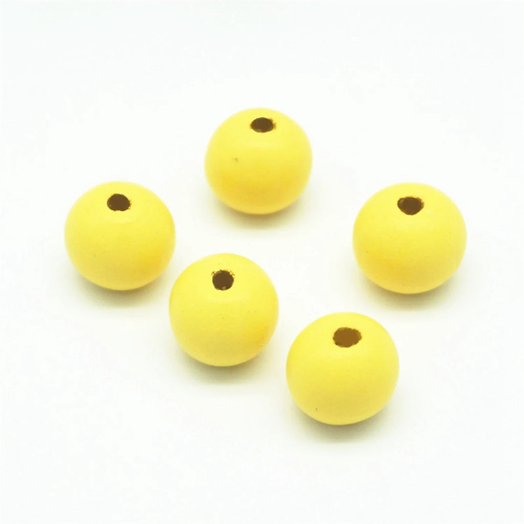 Mixed Macaroon Wood Beads 6mm-20mm DIY Jewelry Home Decor Craft