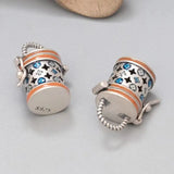 Four-Leaf Flower Gawu Box Pendant Retro Openable Clavicle Pendant