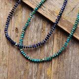 Natural Stones Choker Necklace Bold Women Beaded Collar Necklace Jewelry