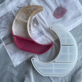 Moon Shaped Tray Epoxy Resin Mold Crescent Stand Silicone Mould DIY Crafts