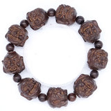 Natural Agarwood Bracelet Dragon Beads Gift Bracelet for Men and Women