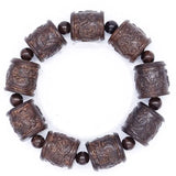 Natural Agarwood Bracelet Dragon Beads Gift Bracelet for Men and Women