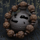 Natural Agarwood Bracelet Dragon Beads Gift Bracelet for Men and Women